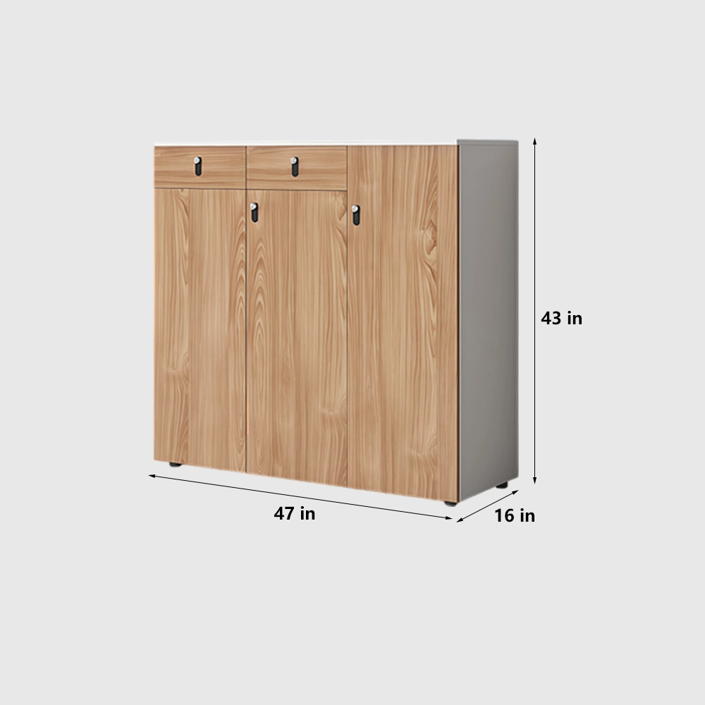 Combination Lock Wooden File Cabinet - image 9