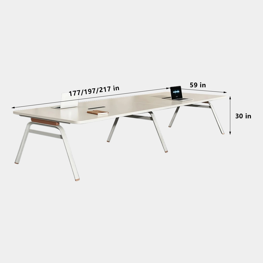 Minimalist Modern Conference Table – Long Rectangle Desk for Office Meeting Rooms - image 10