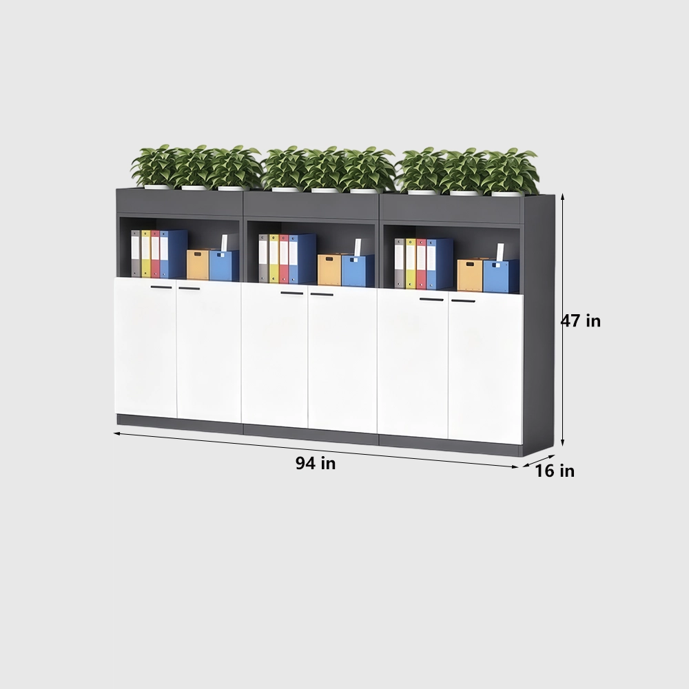Office Filing Cabinet with Decorative Planter Shelf - image 11
