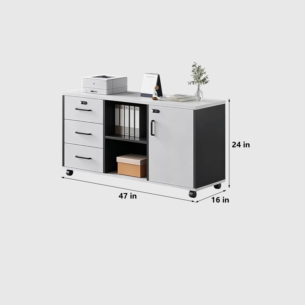 Modern Mobile File Cabinet with Lock Drawers - image 10