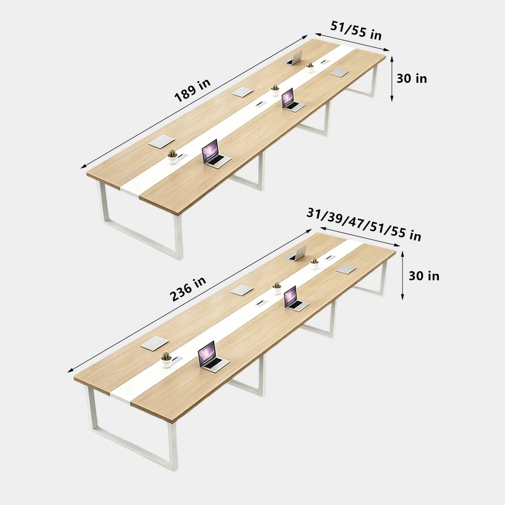 Modern Minimalist Conference Table & Meeting Room Long Table - image 11