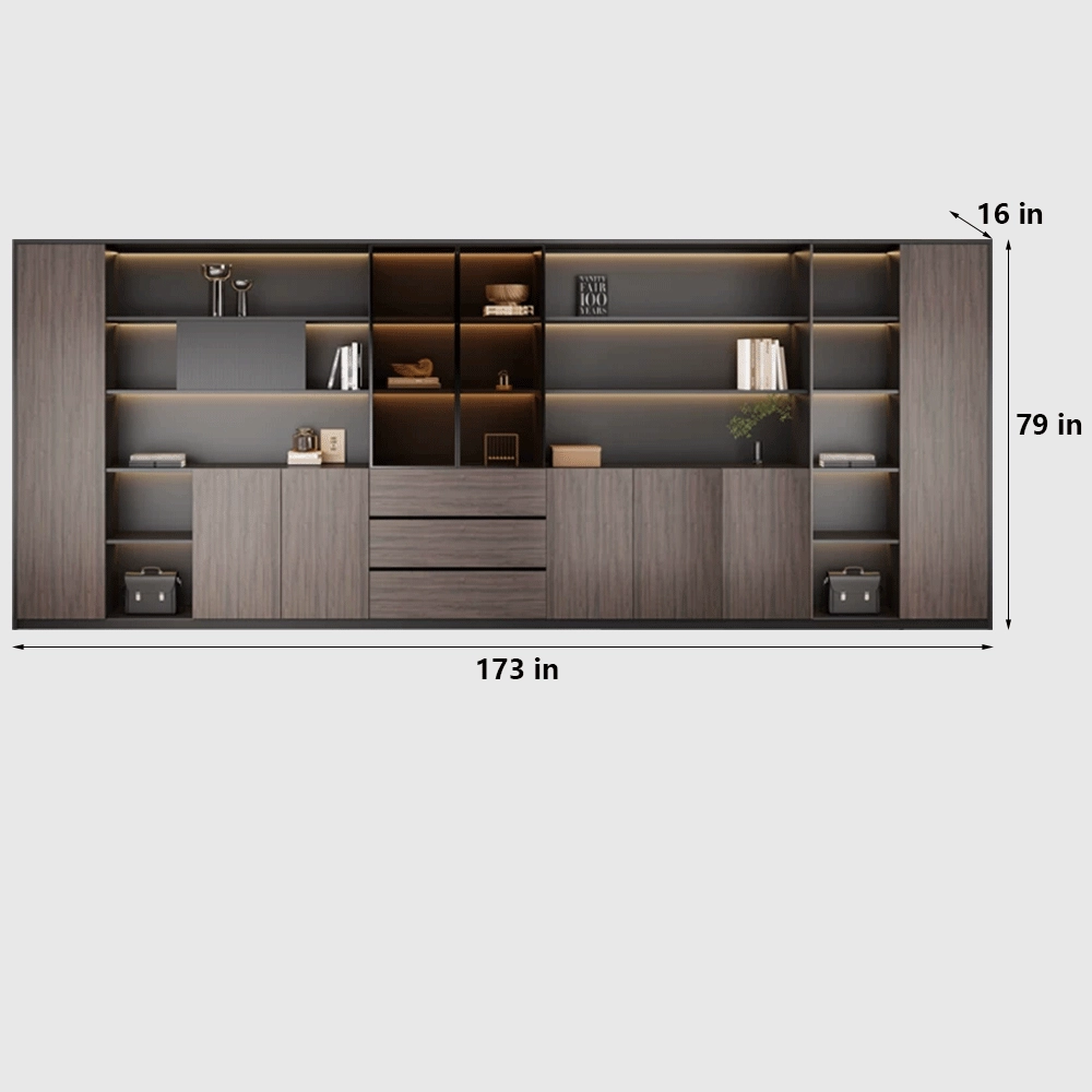 Modern Classic Wood Office Cabinet  – Floor Standing - image 11