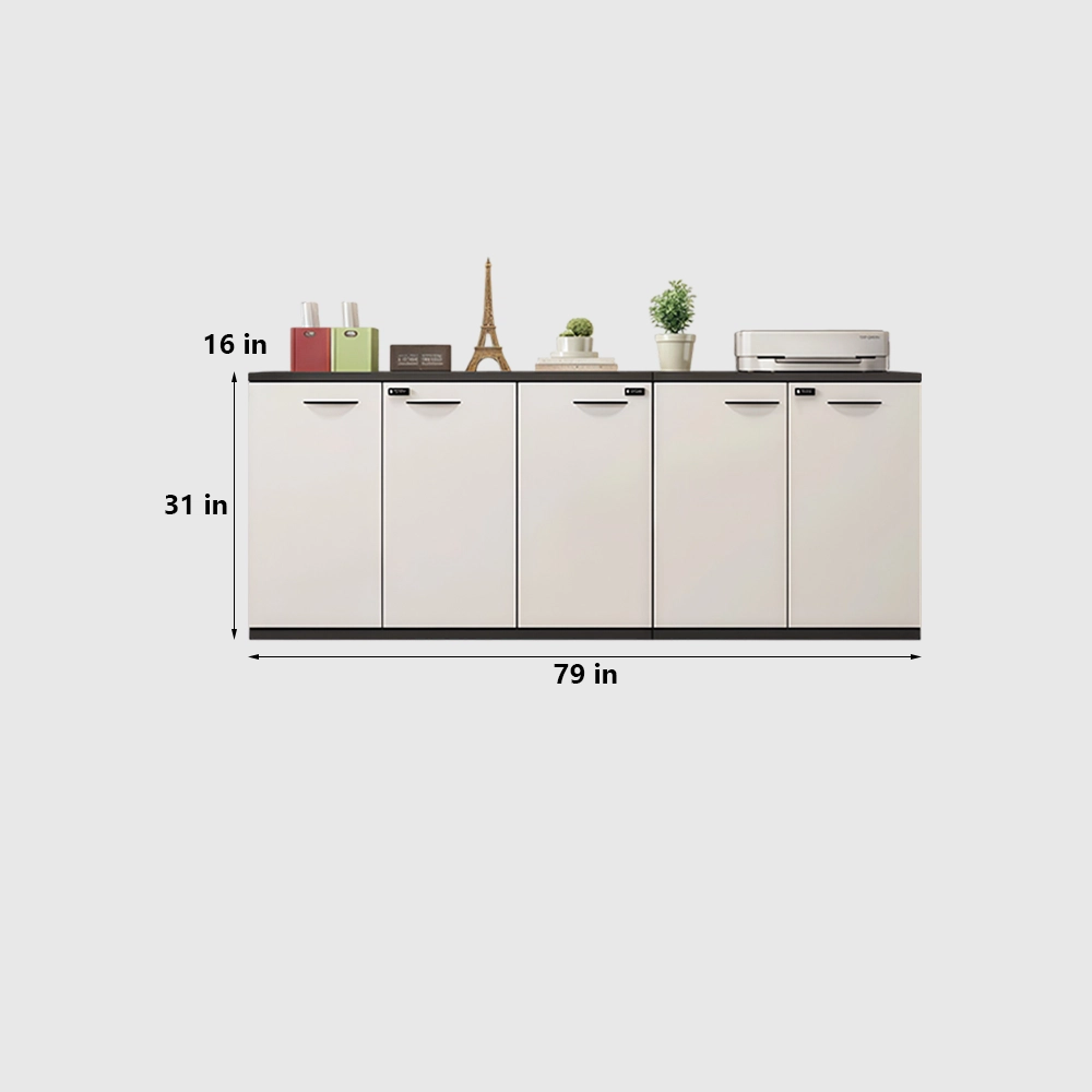 Lockable Wooden Filing Cabinet for Workspace - image 12