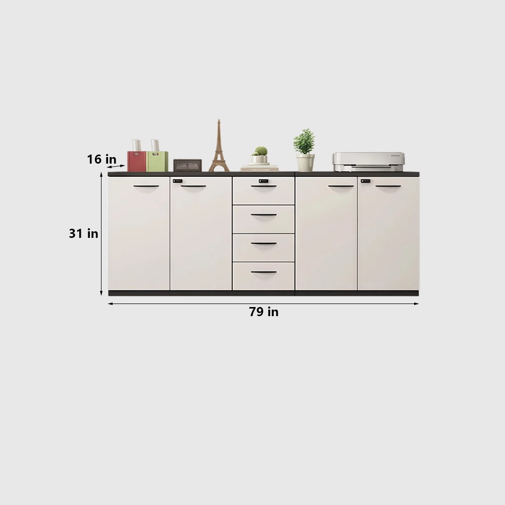 Lockable Wooden Filing Cabinet for Workspace - image 13