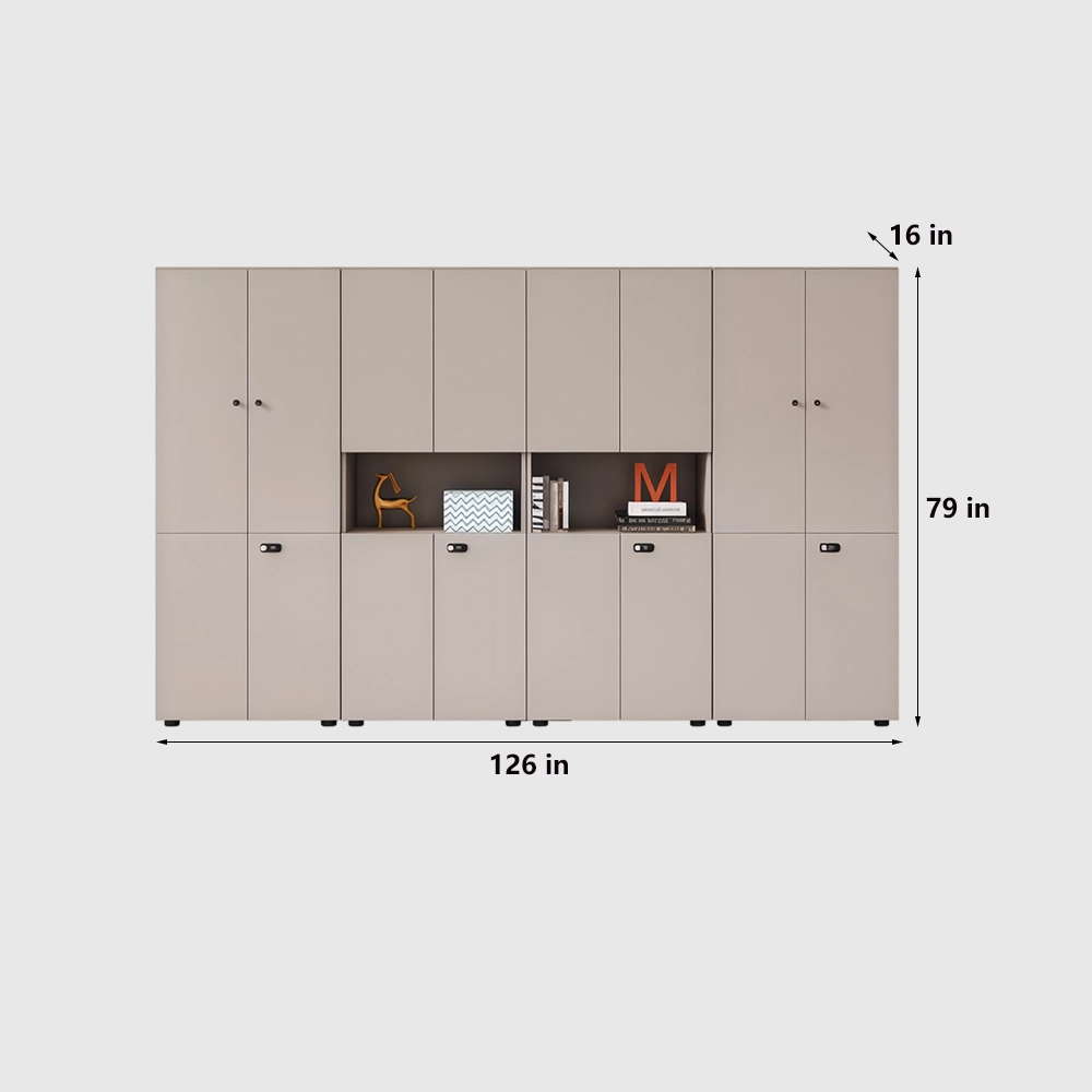 Wooden Lockable Office Storage Cabinet - image 14