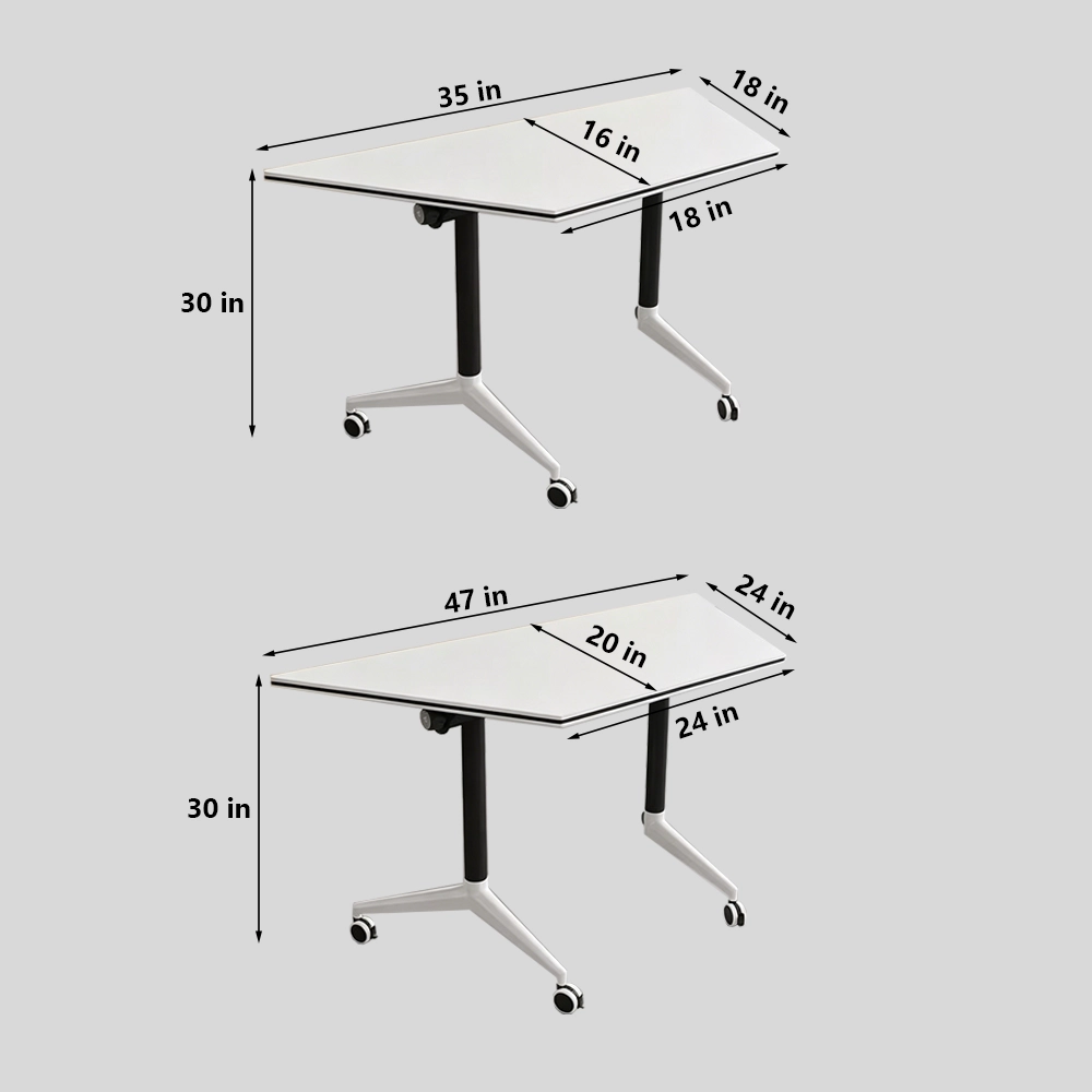 Irregular Folding Conference Table  Mobile Modular Meeting Table - image 10