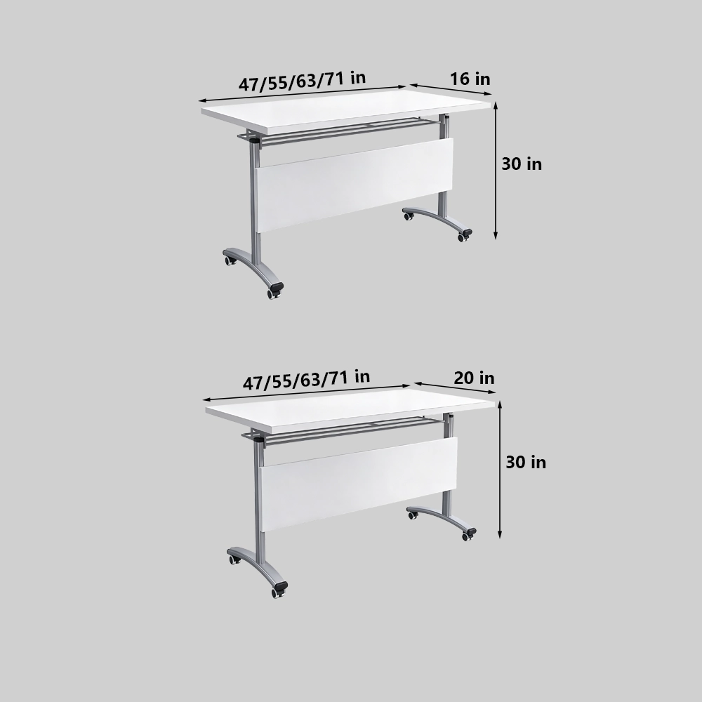 Folding Training Table on Wheels – Mobile Conference Table for Office Meetings - image 7