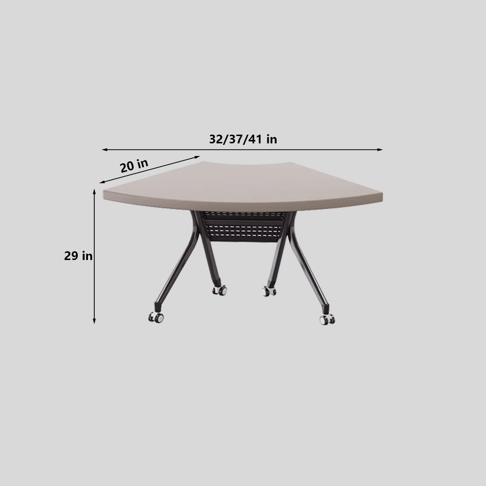Modern White Folding Conference Table  Mobile Modular Combo  Luxury Meeting Desk - image 7