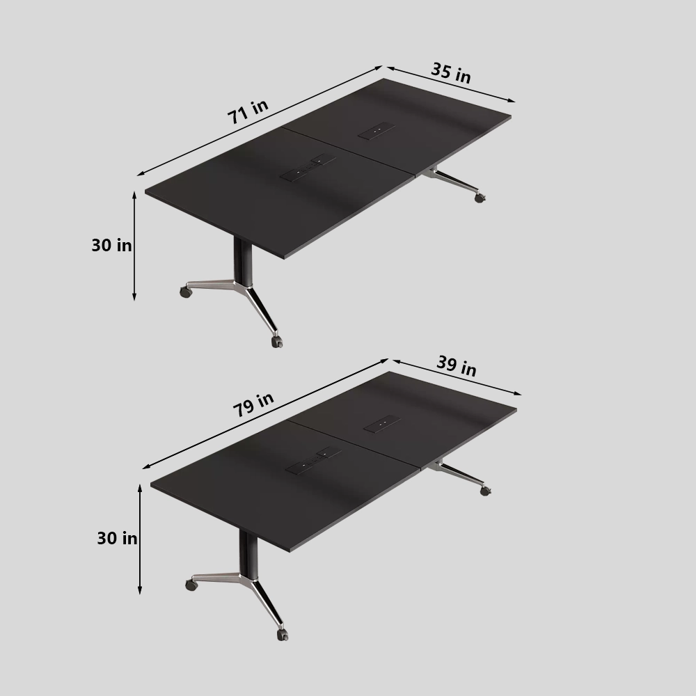 Mobile Folding Meeting Table – Spliceable Long Desk for Flexible Workspaces - image 9
