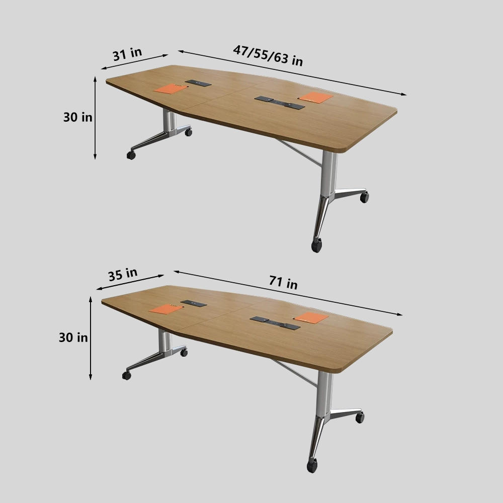 Mobile Long Conference Table – Portable Folding Desk for Meetings - image 7