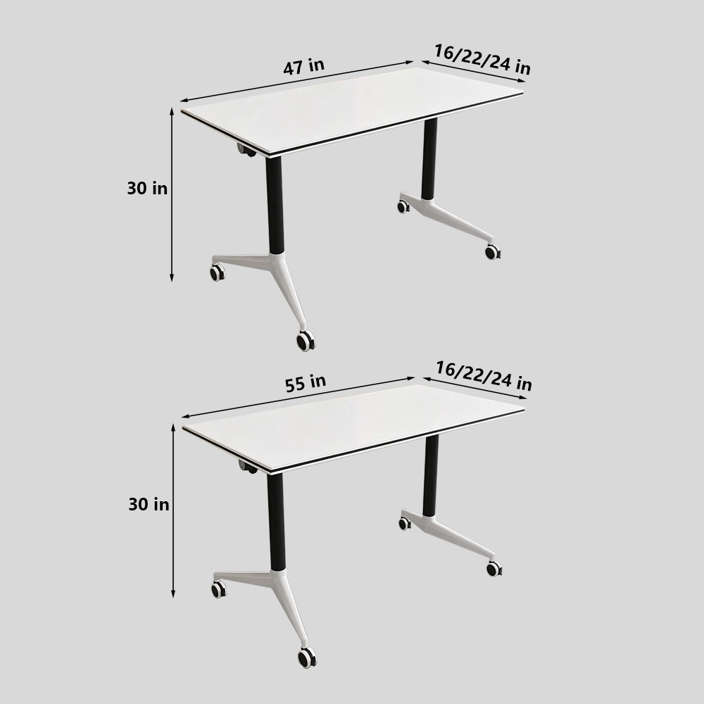 Irregular Folding Conference Table  Mobile Modular Meeting Table - image 11