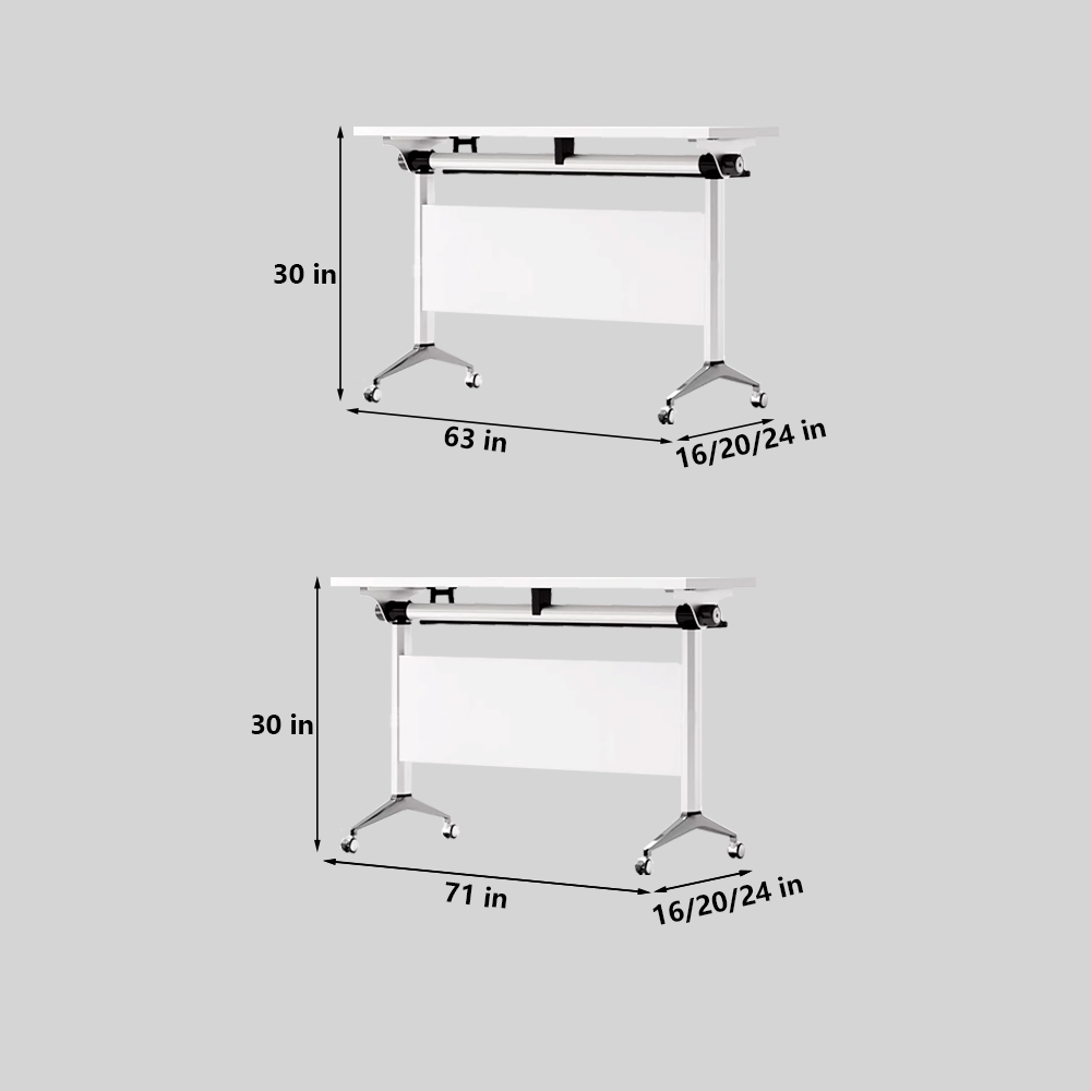 Mobile Folding Meeting Table with Splicing Design - image 9