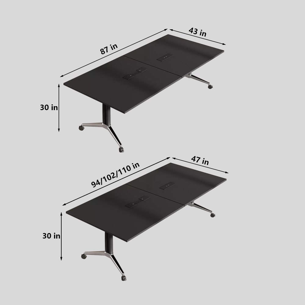 Mobile Folding Meeting Table – Spliceable Long Desk for Flexible Workspaces - image 10