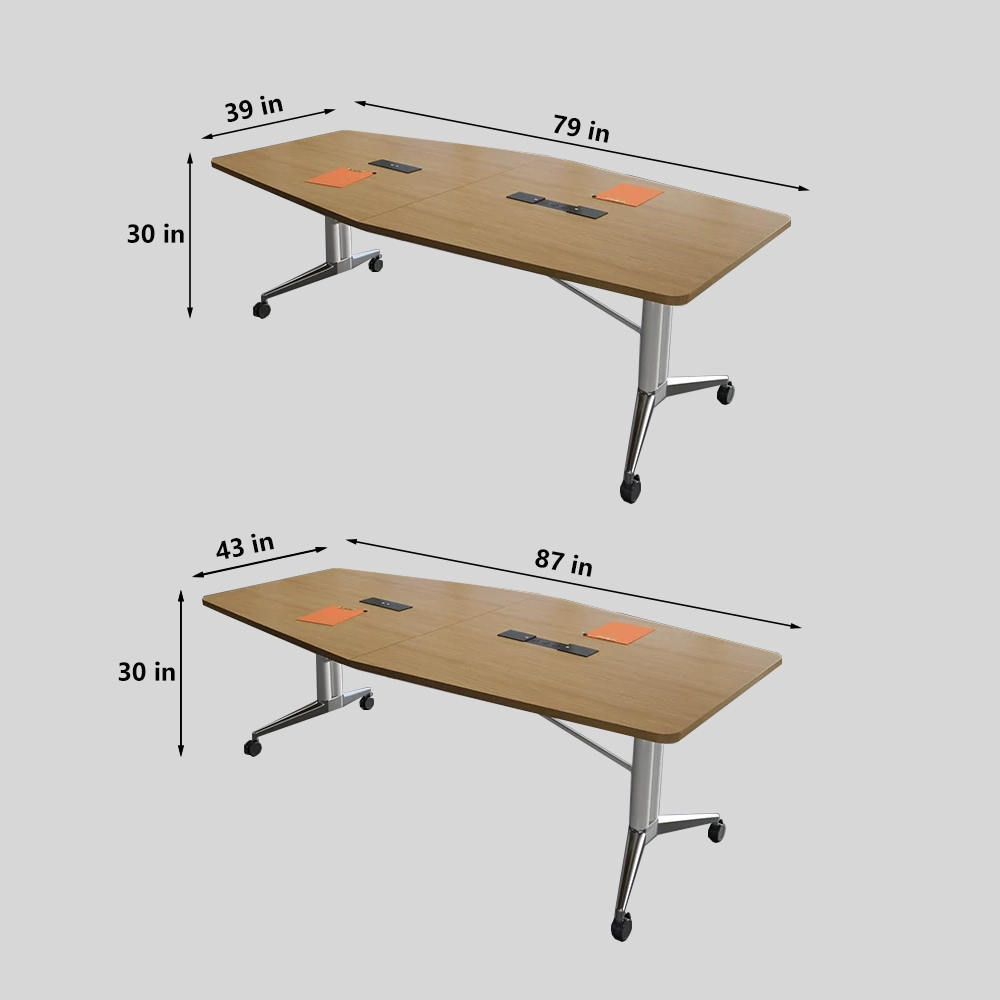 Mobile Long Conference Table – Portable Folding Desk for Meetings - image 8