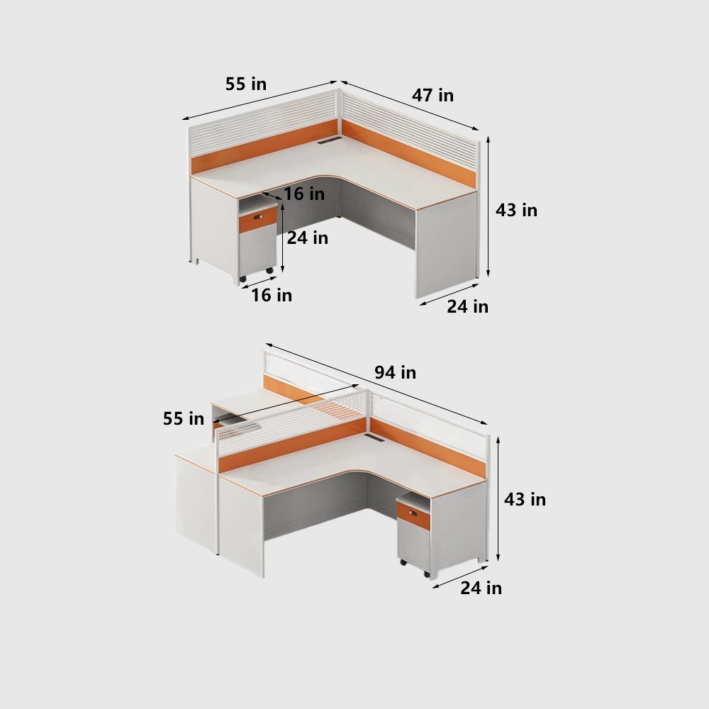 Cubicle Desk Workstations for Office Employees - image 7