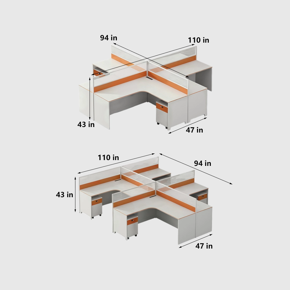 Cubicle Desk Workstations for Office Employees - image 8