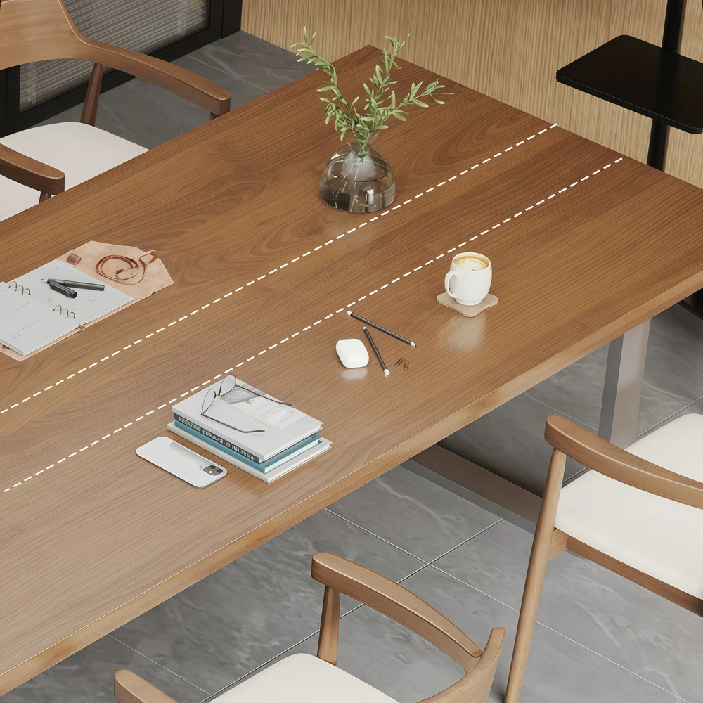 Adjustable Height Solid Wood Conference Table – Modern Long Meeting Desk for Office - image 4