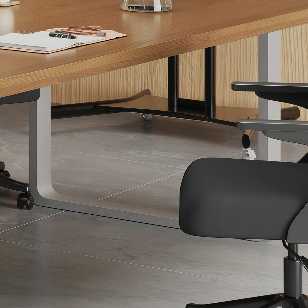 Adjustable Height Solid Wood Conference Table – Modern Long Meeting Desk for Office - image 6