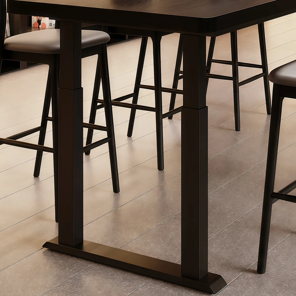 Height Adjustable Wooden Conference Table – Minimalist Long Workstation Desk for Office - image 6