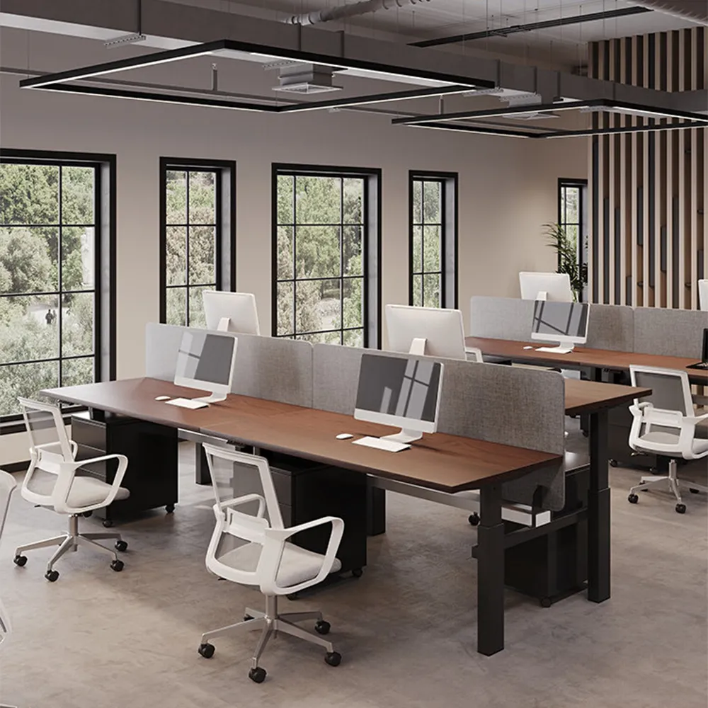Electric Dual Desk with Privacy Panel - image 2