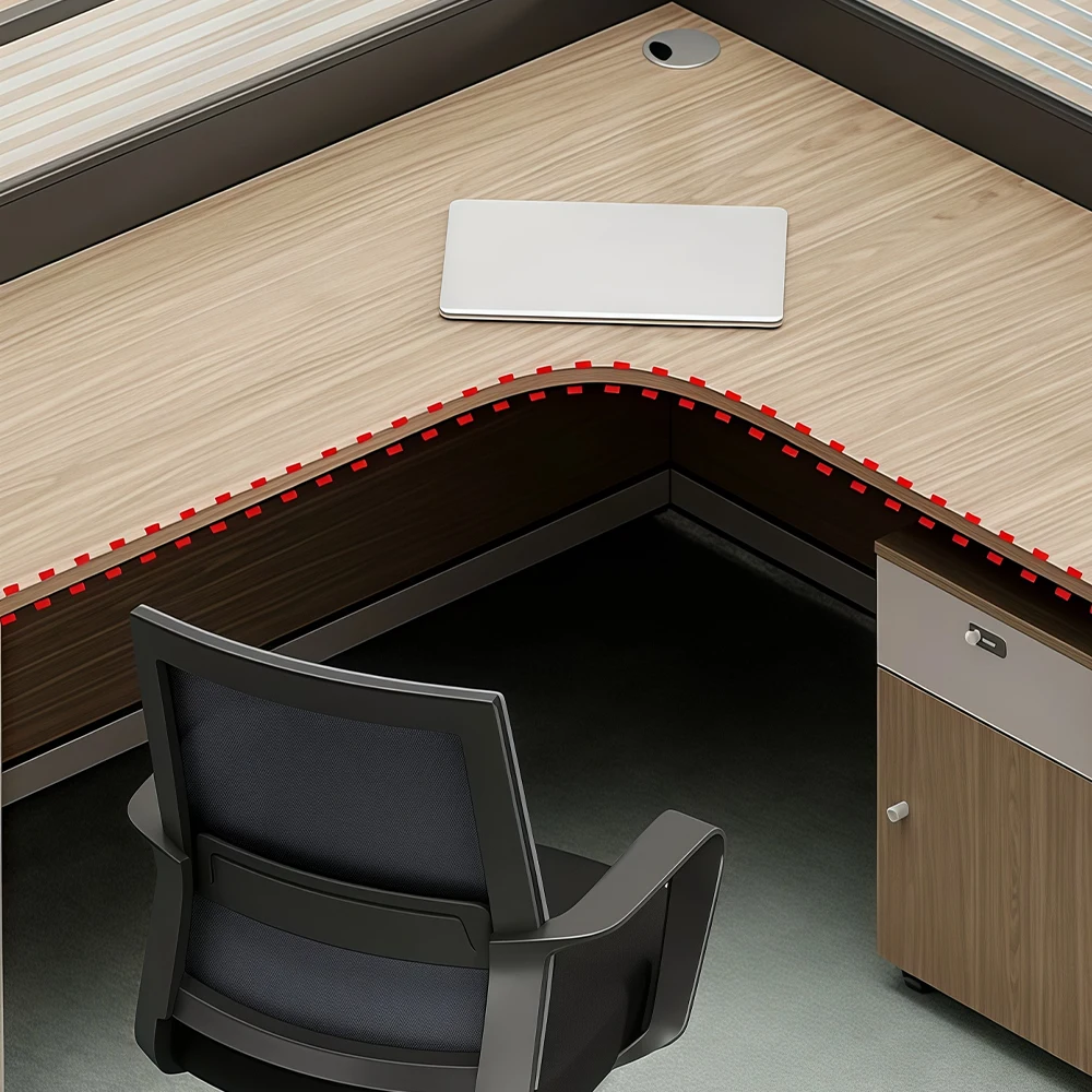 L-Shaped Corner Desk for Staff Office - image 5