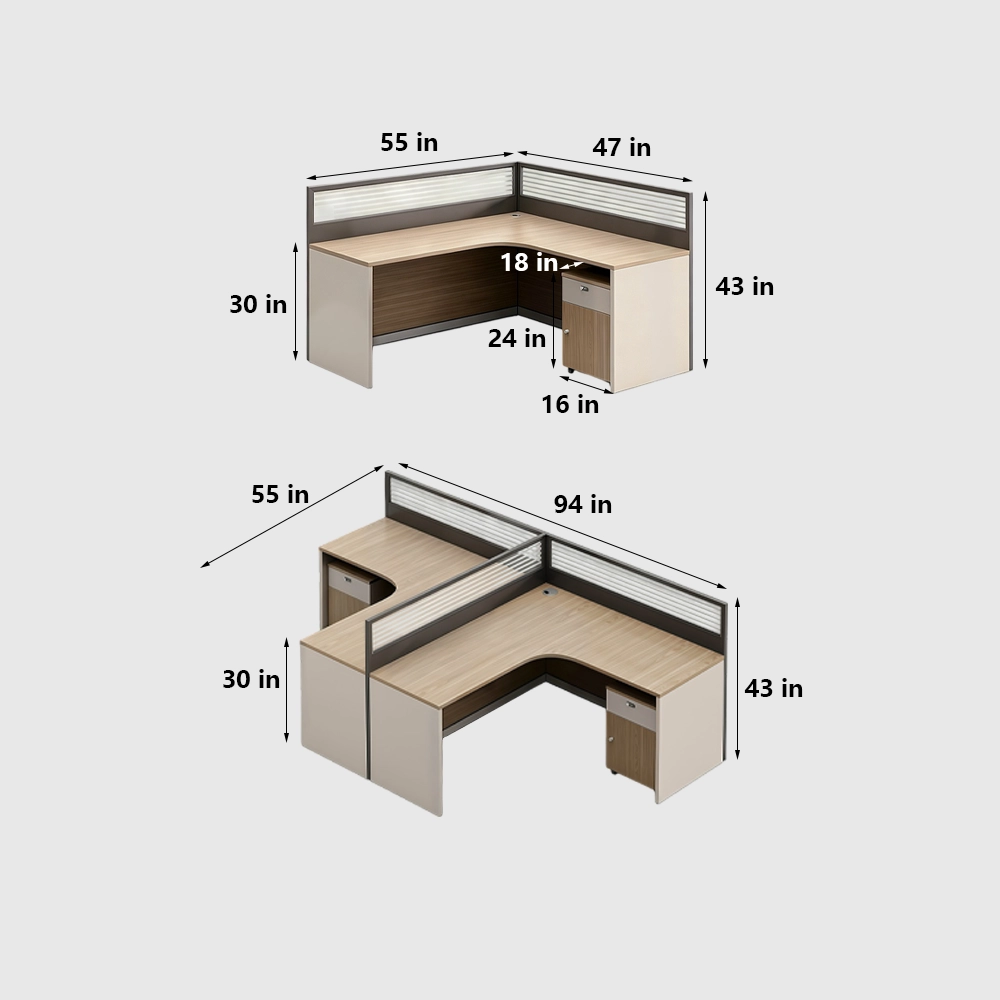 L-Shaped Corner Desk for Staff Office - image 6