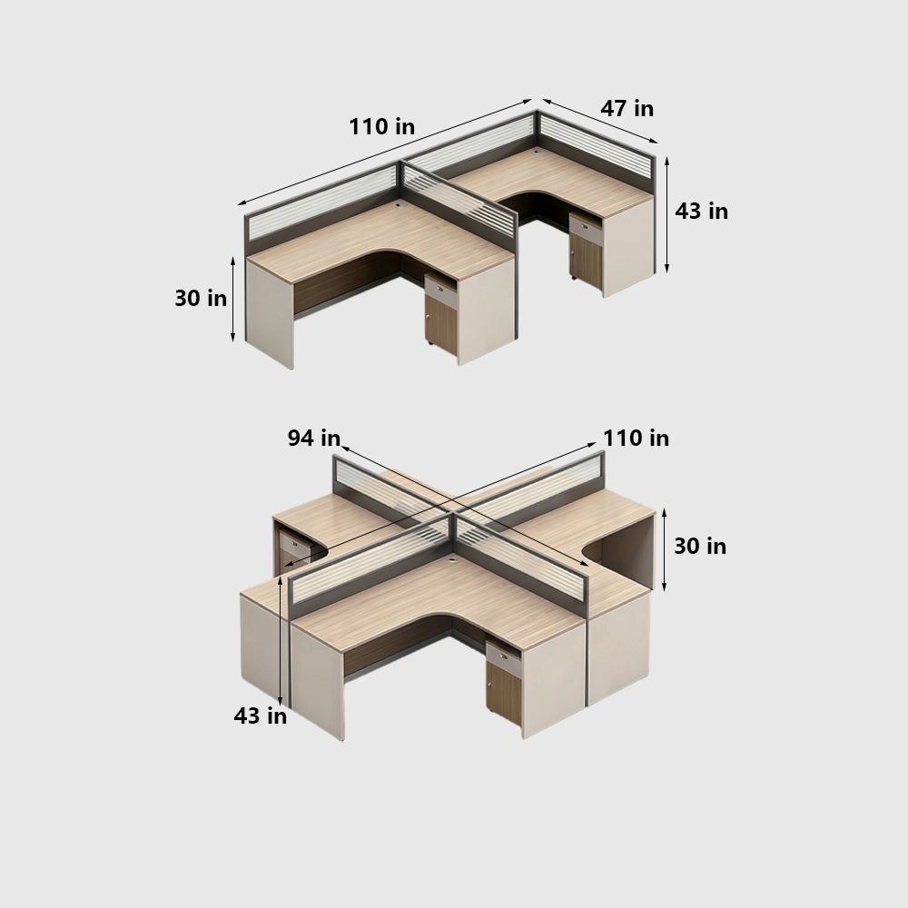 L-Shaped Corner Desk for Staff Office - image 7