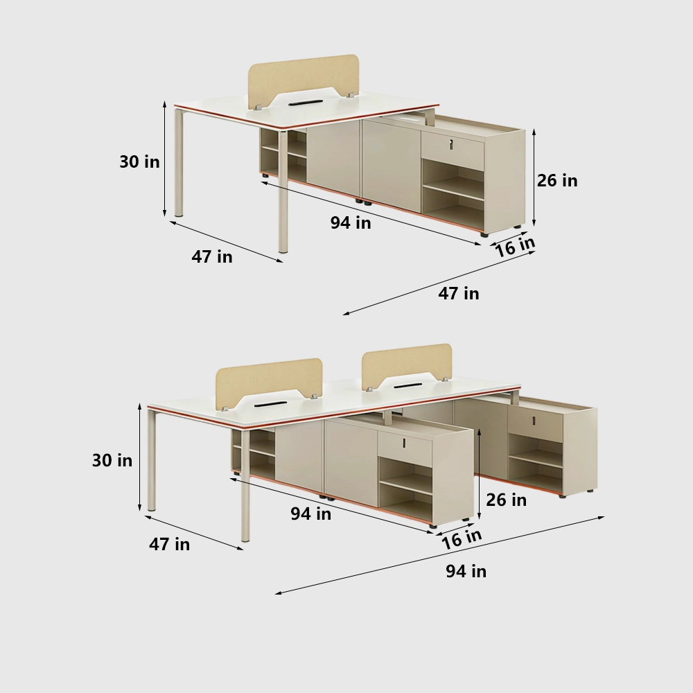 Office Desk with Rotating Micro-Adjustment Feet - image 7