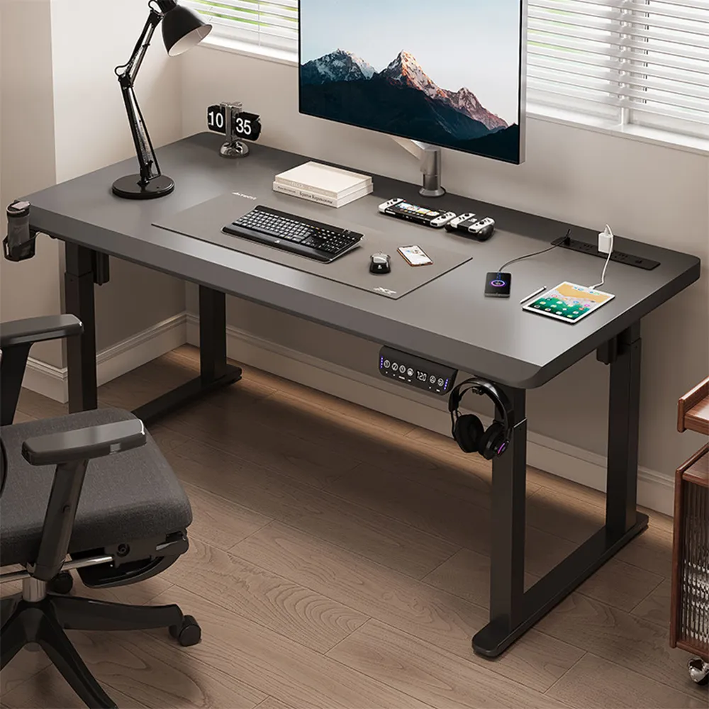 Long Electric Standing Desk — Adjustable Height Modern Office Workstation - image 2