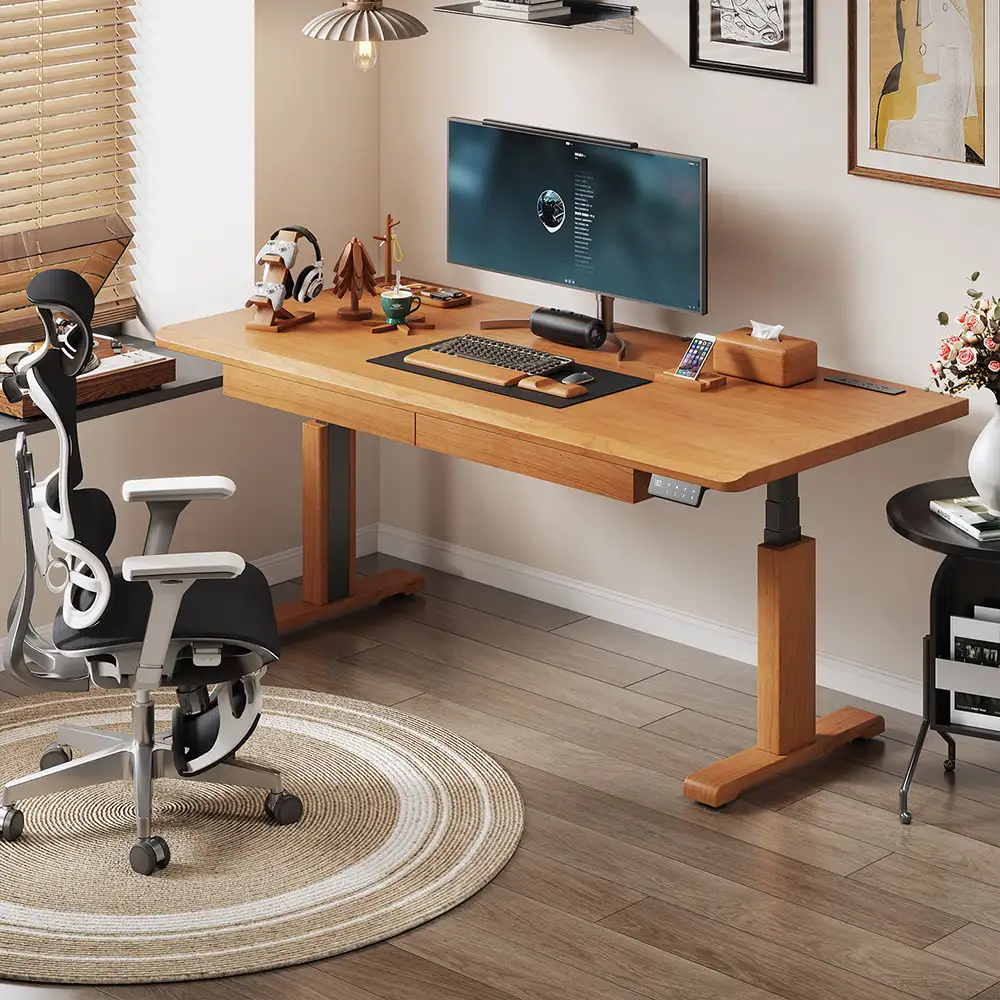 Adjustable Height Modern Minimalist Office Desk for Efficient Workplaces - image 2