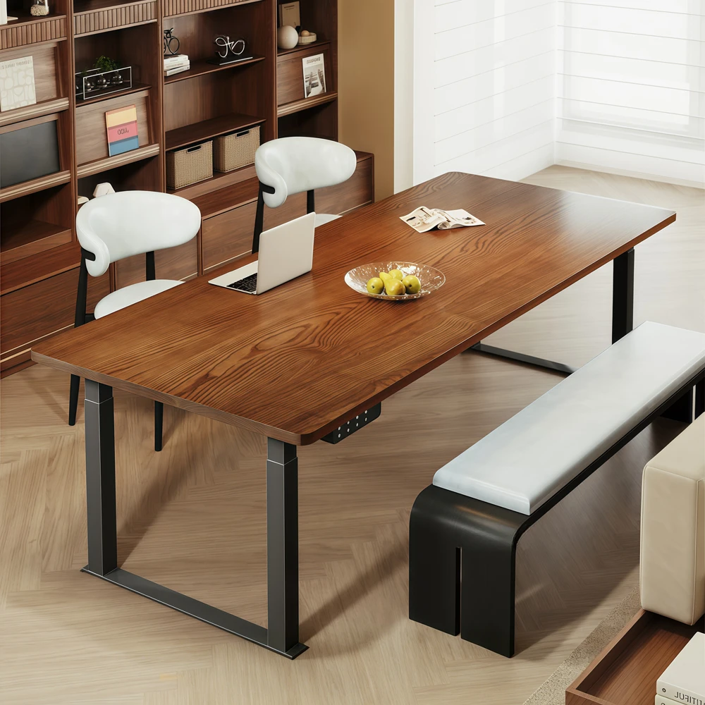 Adjustable Height Conference Table – Modern Minimalist Long Workstation - image 2