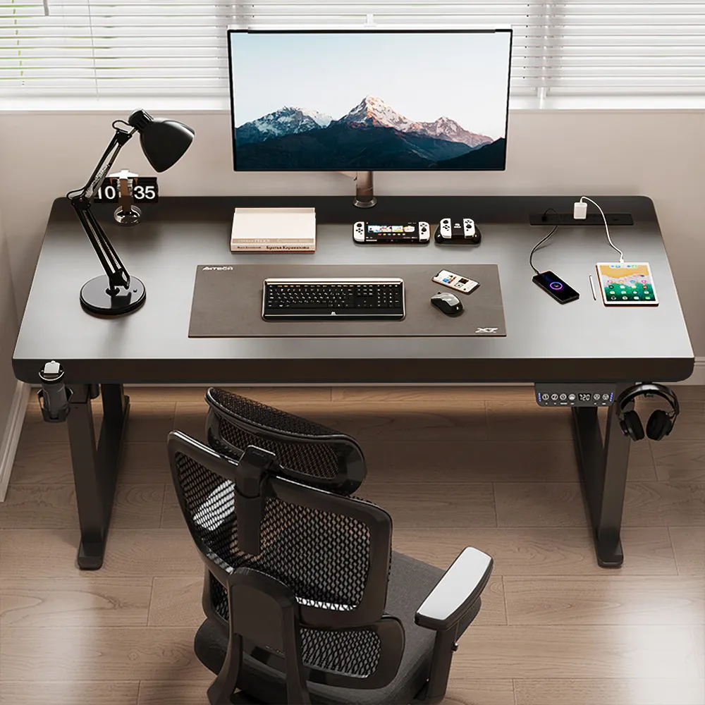 Long Electric Standing Desk — Adjustable Height Modern Office Workstation - image 3