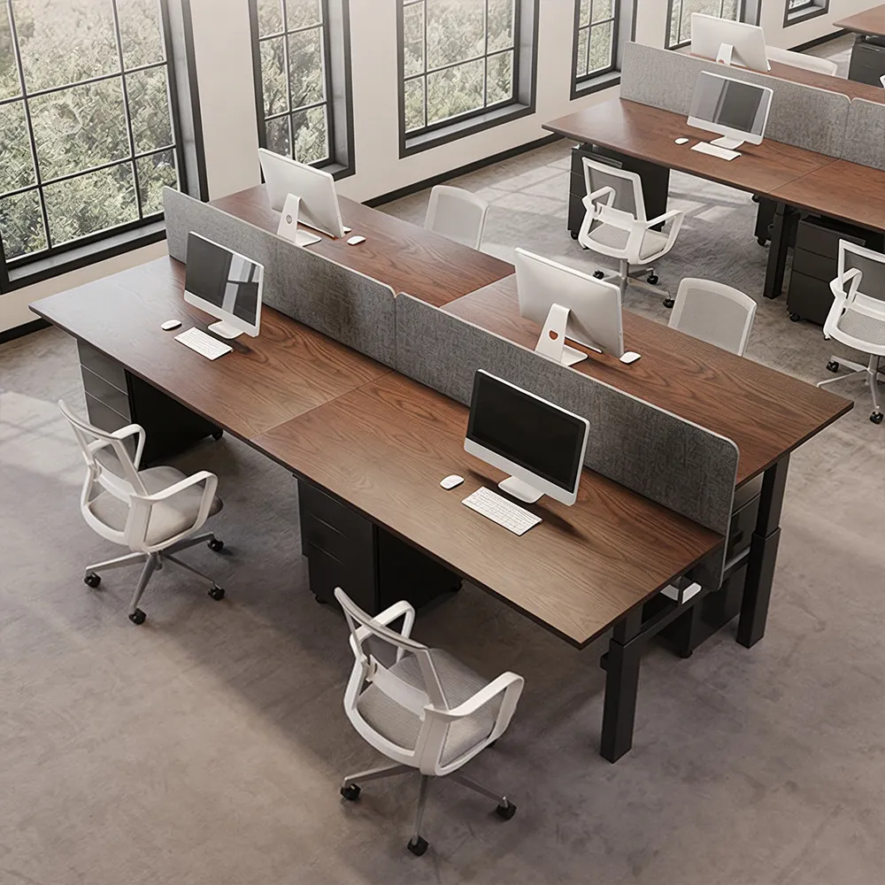 Electric Dual Desk with Privacy Panel - image 3