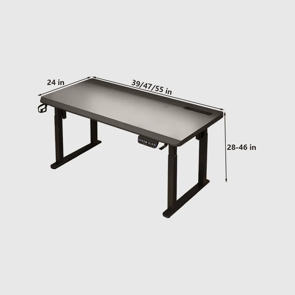 Long Electric Standing Desk — Adjustable Height Modern Office Workstation - image 7