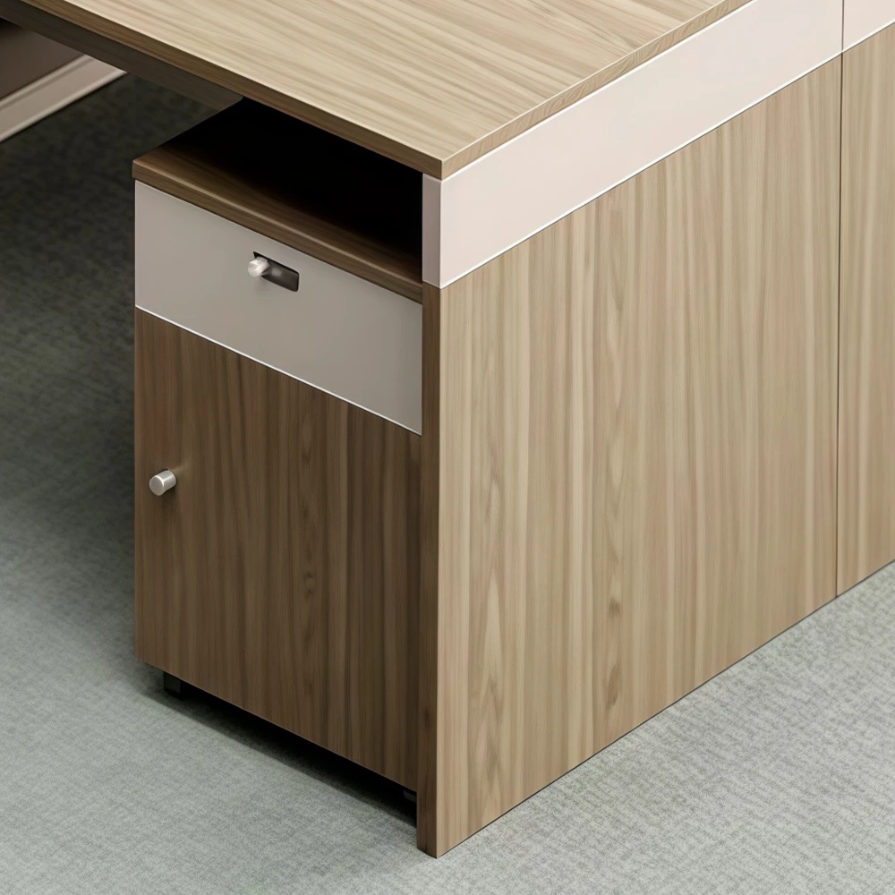 Staff Office Desk with Partition & Storage Cabinet - image 4