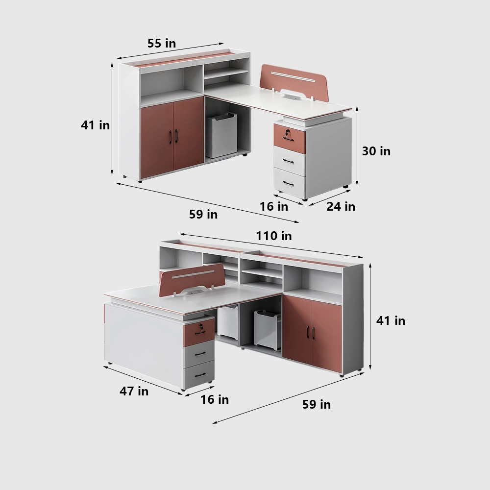 Two-Tone Office Desk with Ample Space - image 6