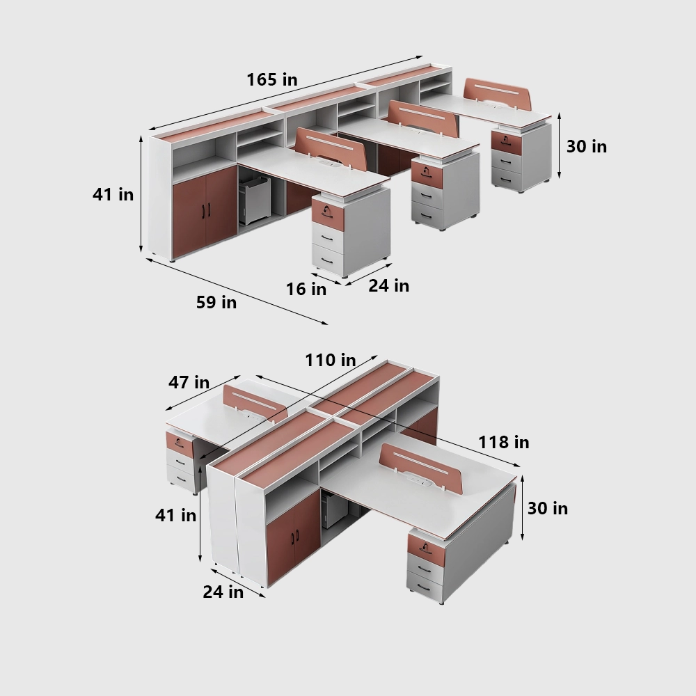 Two-Tone Office Desk with Ample Space - image 7